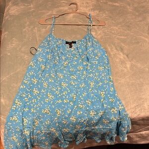 Floral Blue Women's Top